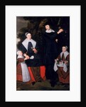 A Gentleman with his Wife and two Children by Hendrick ten Oever