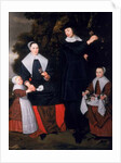 A Gentleman with his Wife and two Children by Hendrick ten Oever