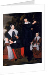 A Gentleman with his Wife and two Children by Hendrick ten Oever