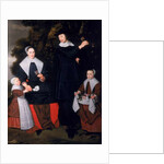 A Gentleman with his Wife and two Children by Hendrick ten Oever