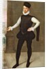Full Length Portrait of a Gentleman in a Black Doublet by Francois Clouet