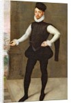 Full Length Portrait of a Gentleman in a Black Doublet by Francois Clouet