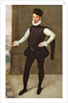 Full Length Portrait of a Gentleman in a Black Doublet by Francois Clouet