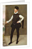 Full Length Portrait of a Gentleman in a Black Doublet by Francois Clouet