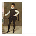 Full Length Portrait of a Gentleman in a Black Doublet by Francois Clouet