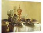 A Still Life with Glasses, Plates and Food, 1638 by Willem Claesz. Heda