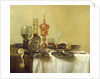 A Still Life with Glasses, Plates and Food, 1638 by Willem Claesz. Heda