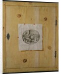 A Trompe l'Oeil of a Cabinet Door with an Engraving by German School