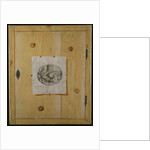 A Trompe l'Oeil of a Cabinet Door with an Engraving by German School