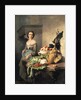 Serving girl standing by a side-table covered with food, 1859 by David Emil Joseph de Noter