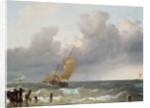 Shipping in Choppy Seas by Ludolf I Backhuysen