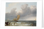 Shipping in Choppy Seas by Ludolf I Backhuysen