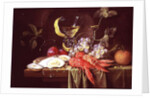 Still life with lobster, oysters and fruit by Alexander Coosemans