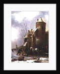 Winter landscape by Claes Molenaer