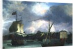 View of Greenwich with shipping by Isaac Sailmaker