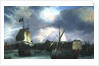 View of Greenwich with shipping by Isaac Sailmaker