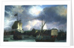 View of Greenwich with shipping by Isaac Sailmaker