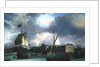 View of Greenwich with shipping by Isaac Sailmaker