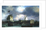 View of Greenwich with shipping by Isaac Sailmaker