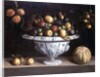 Still life of fruit in a blue and white bowl, c.1630 by Spanish School