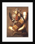 Still-life of hunting accessories by Antonius Leemans