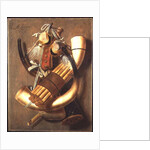 Still-life of hunting accessories by Antonius Leemans