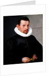 Portrait of a young gentleman wearing a ruff, 1587 by Lorenz Strauch