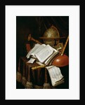 Vanitas with a globe, musical scores and instruments, 1692 by Edwaert Colyer or Collier