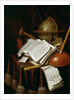 Vanitas with a globe, musical scores and instruments, 1692 by Edwaert Colyer or Collier