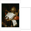 Vanitas with a globe, musical scores and instruments, 1692 by Edwaert Colyer or Collier