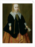 Portrait of a young girl, Friesland School, 1644 by Dutch School