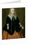 Portrait of a young girl, Friesland School, 1644 by Dutch School
