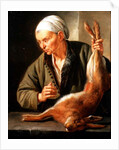 Woman with a dead hare, 1675 by Jacob Toorenvliet