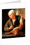 Woman with a dead hare, 1675 by Jacob Toorenvliet