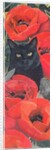 Black Cat with Poppies by Anne Robinson