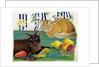 Cats with fruit by Anne Robinson