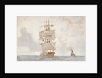Barque and Tug, 1922 by Henry Scott Tuke
