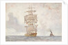Barque and Tug, 1922 by Henry Scott Tuke