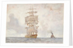 Barque and Tug, 1922 by Henry Scott Tuke