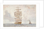 Barque and Tug, 1922 by Henry Scott Tuke