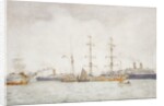 Ships in Harbour, c.1919 by Henry Scott Tuke