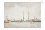 Ships in Harbour, c.1919 by Henry Scott Tuke