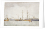 Ships in Harbour, c.1919 by Henry Scott Tuke