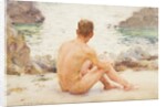 Charlie Seated on the sand, 1907 by Henry Scott Tuke
