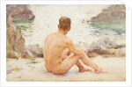 Charlie Seated on the sand, 1907 by Henry Scott Tuke