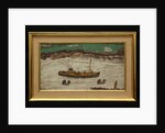 Three Boats between Lighthouse and Shore, c.1930 by Alfred Wallis