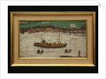 Three Boats between Lighthouse and Shore, c.1930 by Alfred Wallis