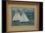 Two Sailing Boats, c.1930 by Alfred Wallis