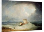 A Deal Lugger Going off to a Storm-bound Ship in the Downs, South Foreland by Thomas Buttersworth