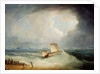 A Deal Lugger Going off to a Storm-bound Ship in the Downs, South Foreland by Thomas Buttersworth
